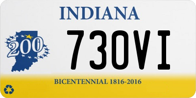 IN license plate 730VI