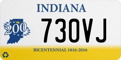 IN license plate 730VJ
