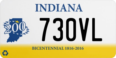 IN license plate 730VL