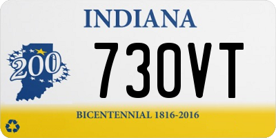 IN license plate 730VT