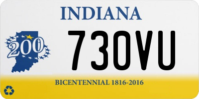 IN license plate 730VU