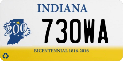 IN license plate 730WA