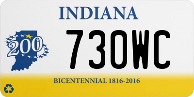 IN license plate 730WC