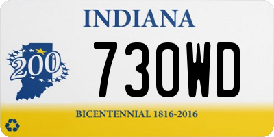IN license plate 730WD