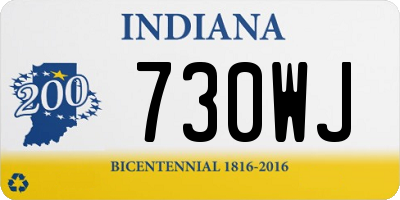 IN license plate 730WJ