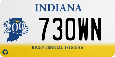 IN license plate 730WN