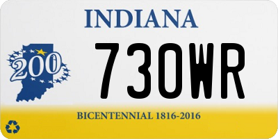 IN license plate 730WR