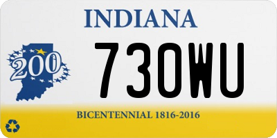 IN license plate 730WU