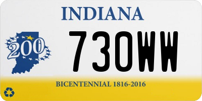 IN license plate 730WW