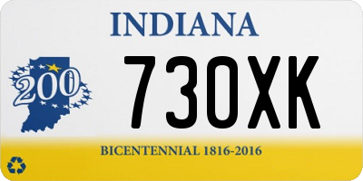 IN license plate 730XK