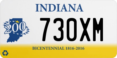 IN license plate 730XM