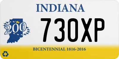 IN license plate 730XP