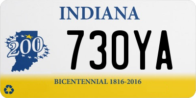 IN license plate 730YA