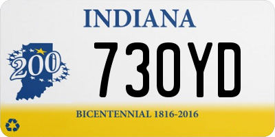 IN license plate 730YD