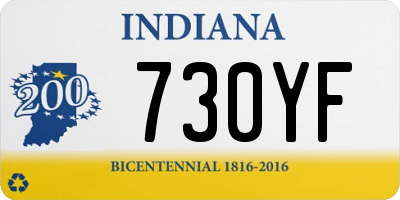 IN license plate 730YF