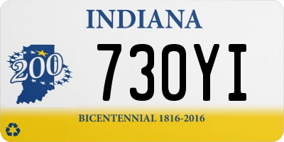 IN license plate 730YI