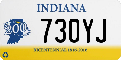 IN license plate 730YJ