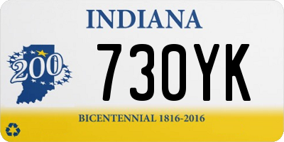 IN license plate 730YK