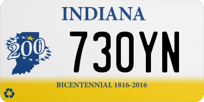 IN license plate 730YN