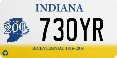 IN license plate 730YR