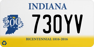 IN license plate 730YV