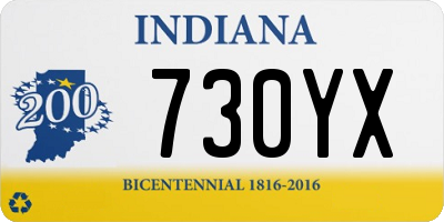 IN license plate 730YX