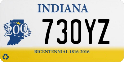 IN license plate 730YZ