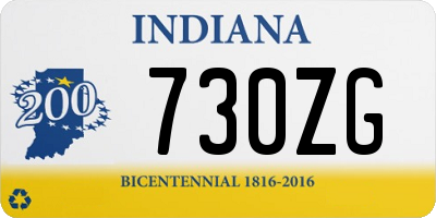 IN license plate 730ZG