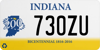 IN license plate 730ZU