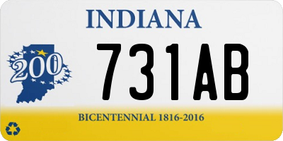 IN license plate 731AB