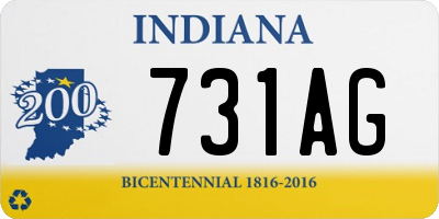 IN license plate 731AG