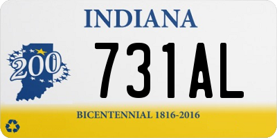IN license plate 731AL