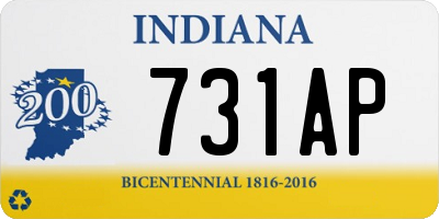 IN license plate 731AP