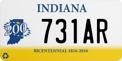 IN license plate 731AR