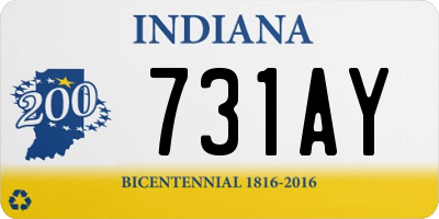 IN license plate 731AY