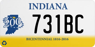 IN license plate 731BC