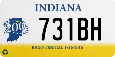 IN license plate 731BH