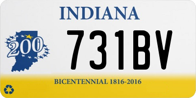 IN license plate 731BV