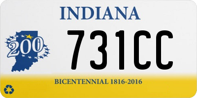 IN license plate 731CC