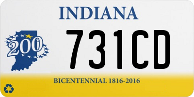 IN license plate 731CD