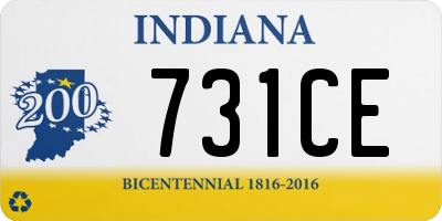 IN license plate 731CE