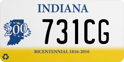 IN license plate 731CG