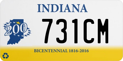 IN license plate 731CM