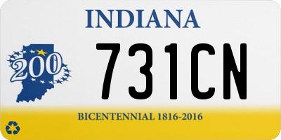 IN license plate 731CN