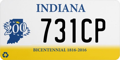 IN license plate 731CP