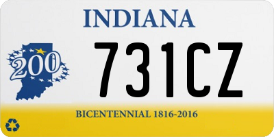 IN license plate 731CZ