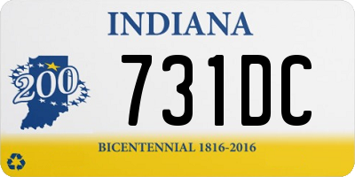 IN license plate 731DC