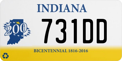 IN license plate 731DD