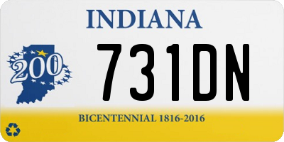 IN license plate 731DN