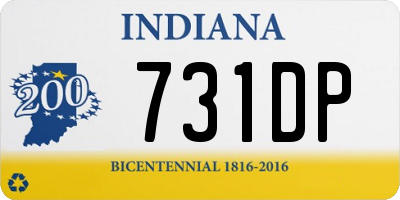 IN license plate 731DP